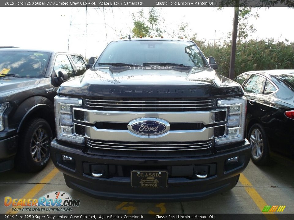 2019 Ford F250 Super Duty Limited Crew Cab 4x4 Agate Black / Camelback Photo #2