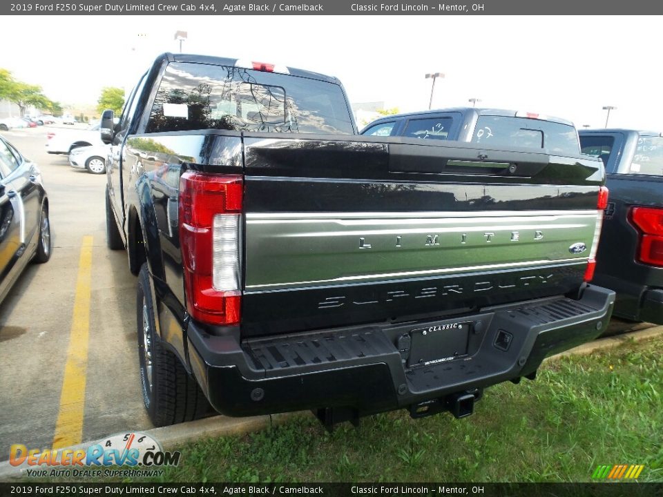 2019 Ford F250 Super Duty Limited Crew Cab 4x4 Agate Black / Camelback Photo #3