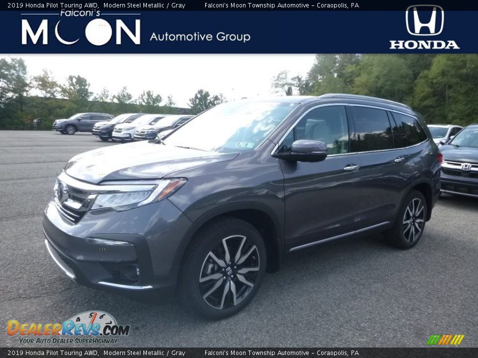 2019 Honda Pilot Touring AWD Modern Steel Metallic / Gray Photo #1
