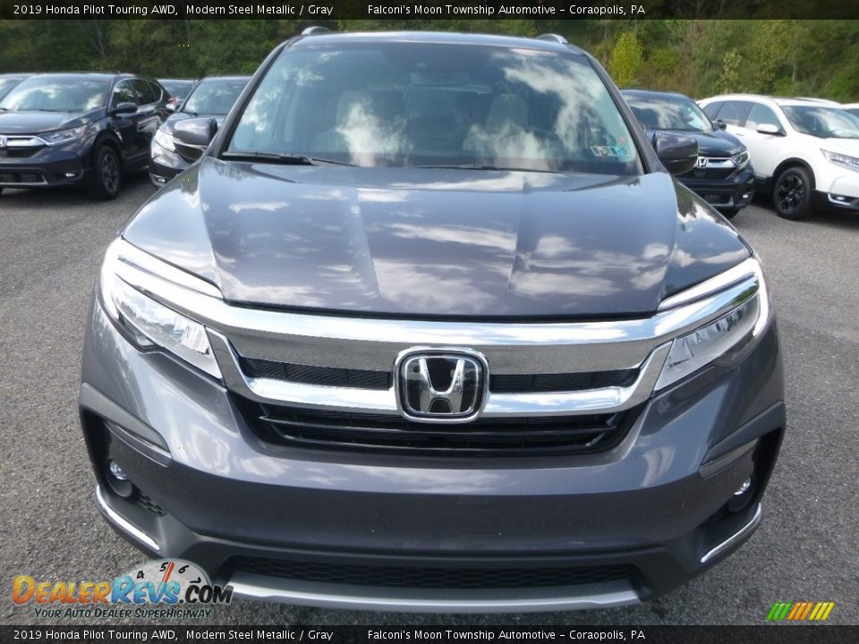 2019 Honda Pilot Touring AWD Modern Steel Metallic / Gray Photo #6