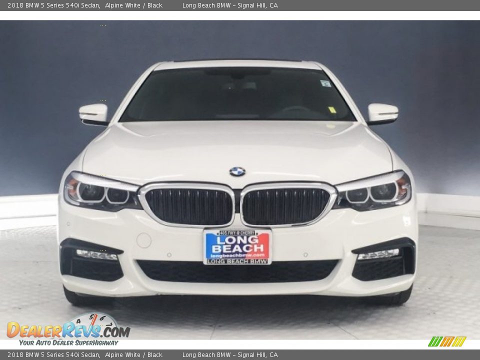 2018 BMW 5 Series 540i Sedan Alpine White / Black Photo #2
