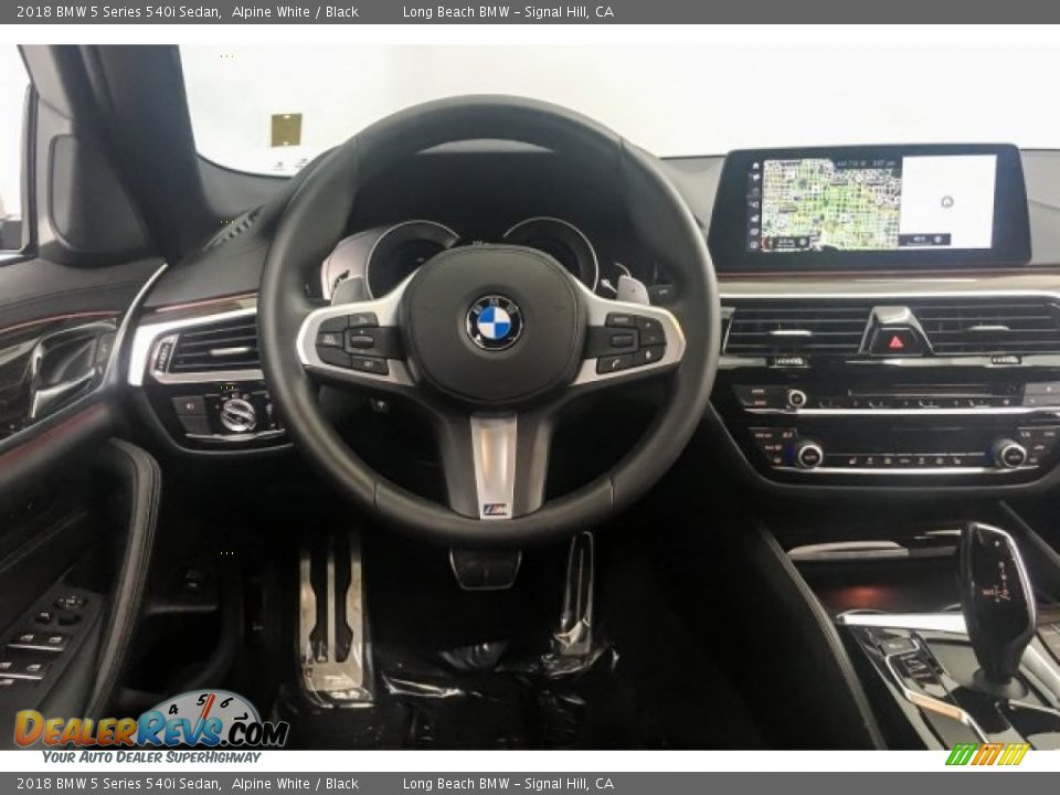2018 BMW 5 Series 540i Sedan Alpine White / Black Photo #4