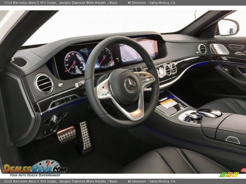2019 Mercedes-Benz S 450 Sedan designo Diamond White Metallic / Black Photo #4