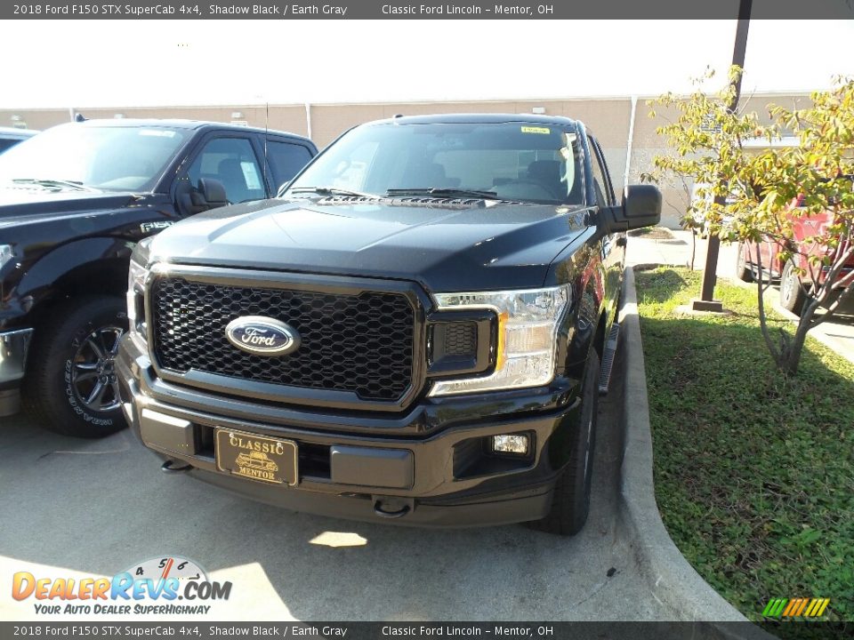 2018 Ford F150 STX SuperCab 4x4 Shadow Black / Earth Gray Photo #1