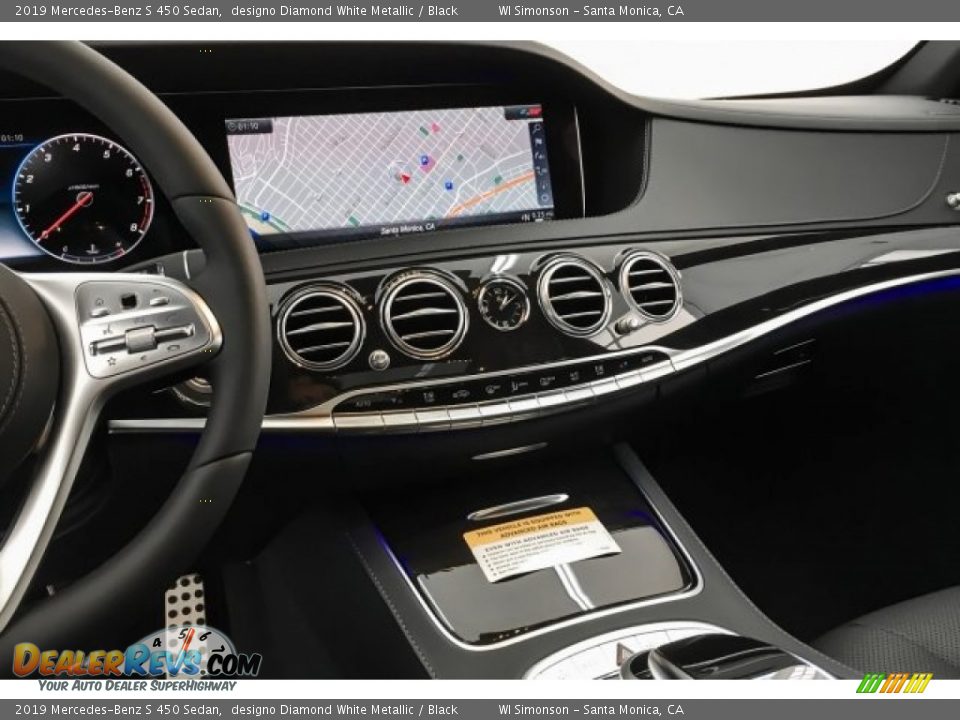 2019 Mercedes-Benz S 450 Sedan designo Diamond White Metallic / Black Photo #6