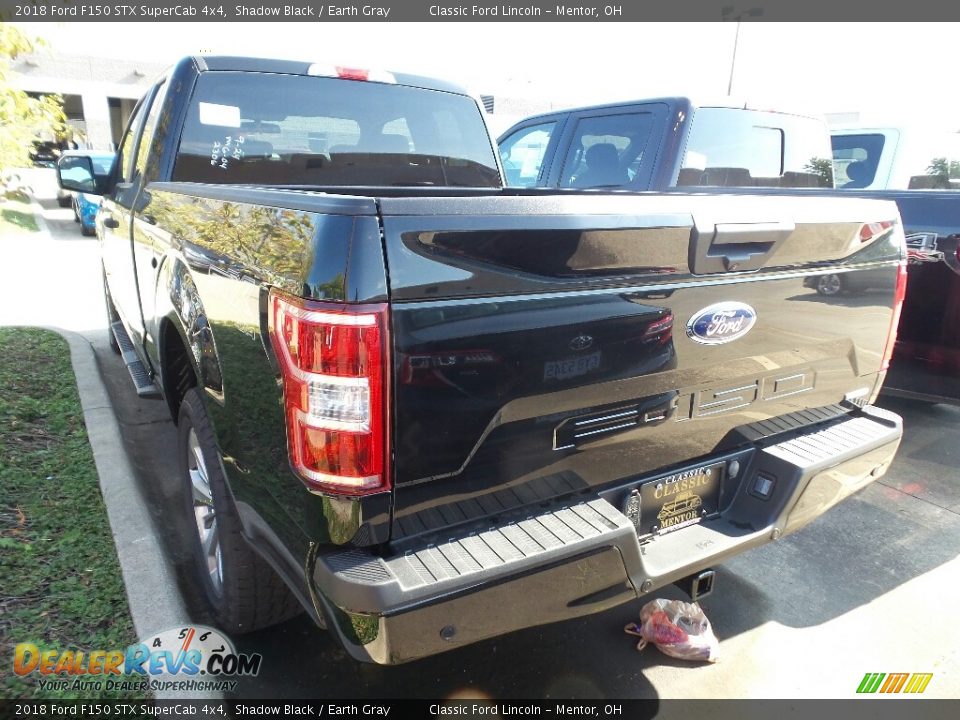 2018 Ford F150 STX SuperCab 4x4 Shadow Black / Earth Gray Photo #3