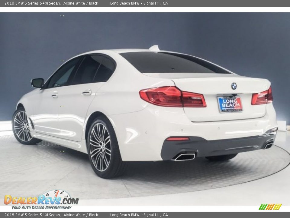 2018 BMW 5 Series 540i Sedan Alpine White / Black Photo #9