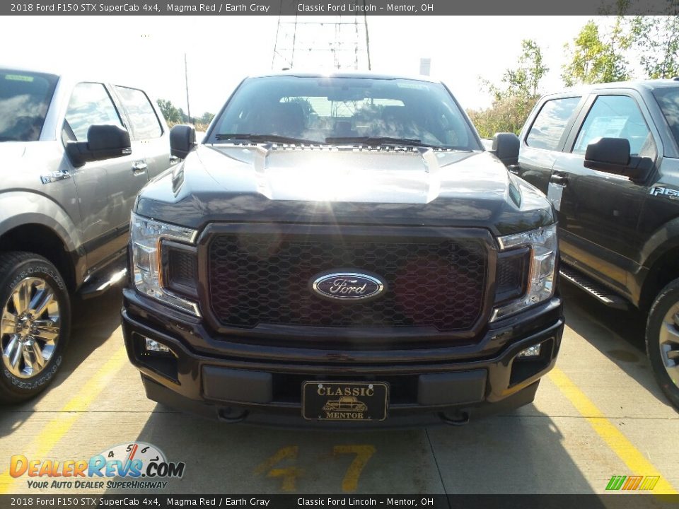 2018 Ford F150 STX SuperCab 4x4 Magma Red / Earth Gray Photo #2