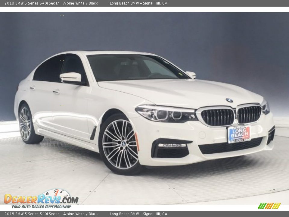 2018 BMW 5 Series 540i Sedan Alpine White / Black Photo #13