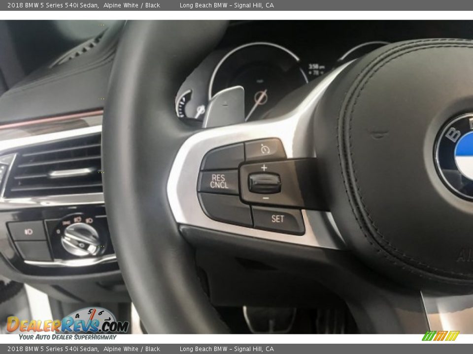 2018 BMW 5 Series 540i Sedan Alpine White / Black Photo #14