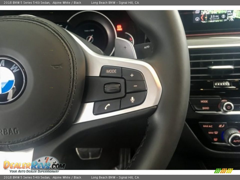 2018 BMW 5 Series 540i Sedan Alpine White / Black Photo #15