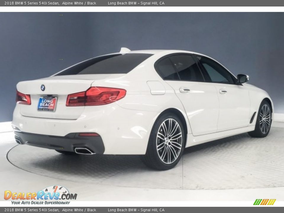 2018 BMW 5 Series 540i Sedan Alpine White / Black Photo #16