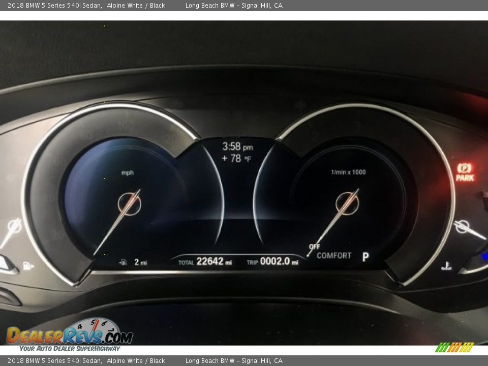 2018 BMW 5 Series 540i Sedan Alpine White / Black Photo #17