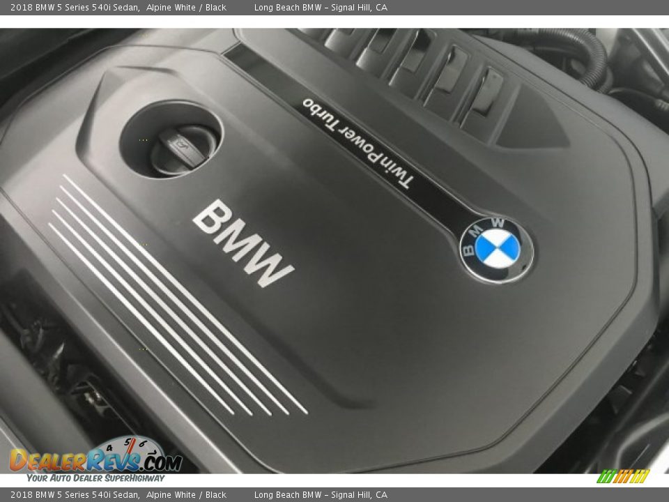 2018 BMW 5 Series 540i Sedan Alpine White / Black Photo #31