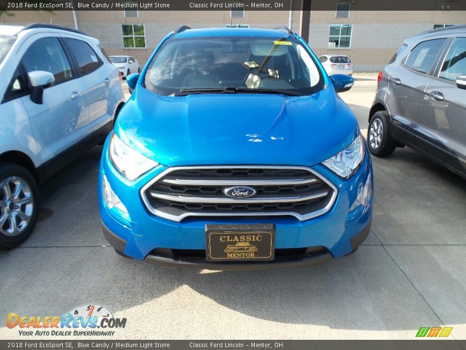 2018 Ford EcoSport SE Blue Candy / Medium Light Stone Photo #2