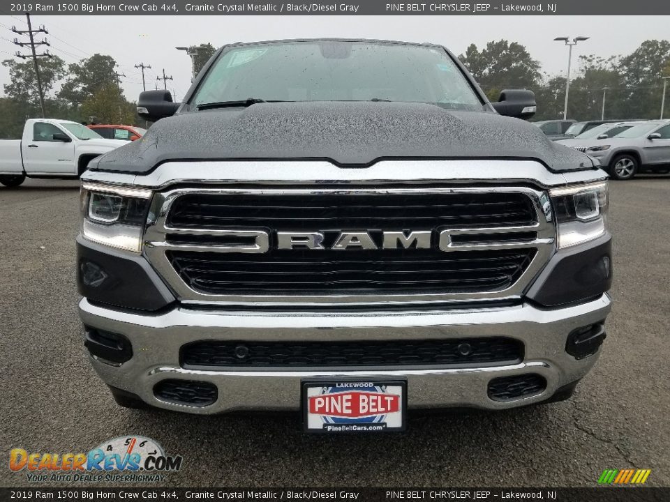 2019 Ram 1500 Big Horn Crew Cab 4x4 Granite Crystal Metallic / Black/Diesel Gray Photo #2