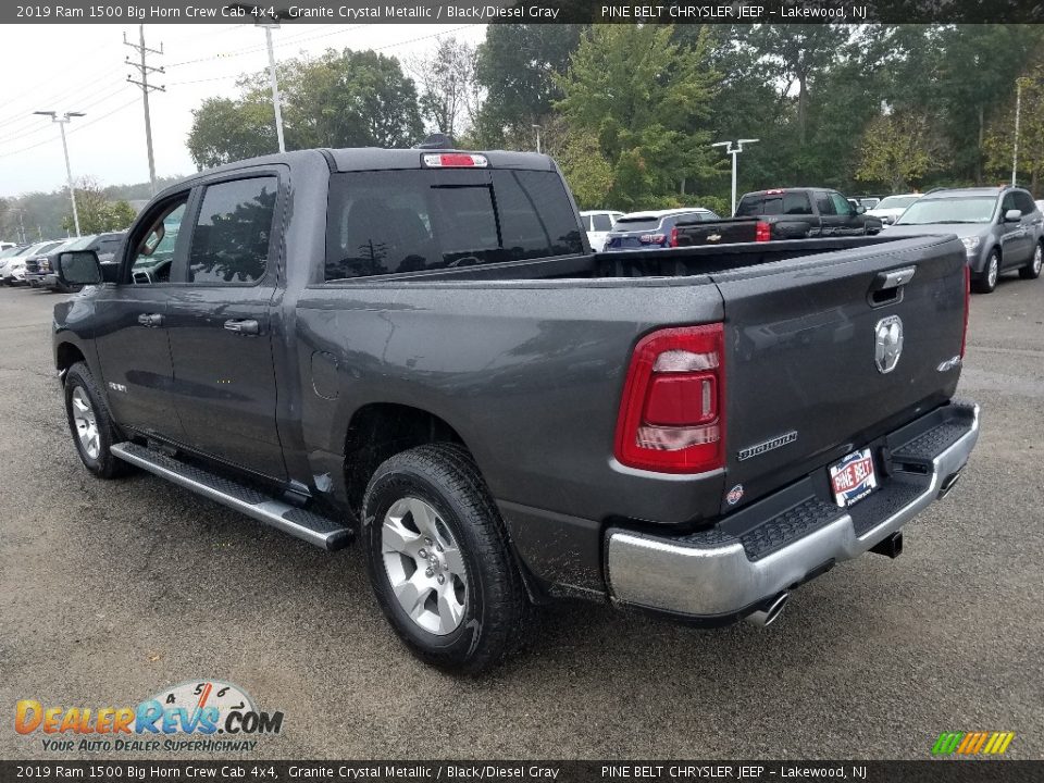 2019 Ram 1500 Big Horn Crew Cab 4x4 Granite Crystal Metallic / Black/Diesel Gray Photo #4