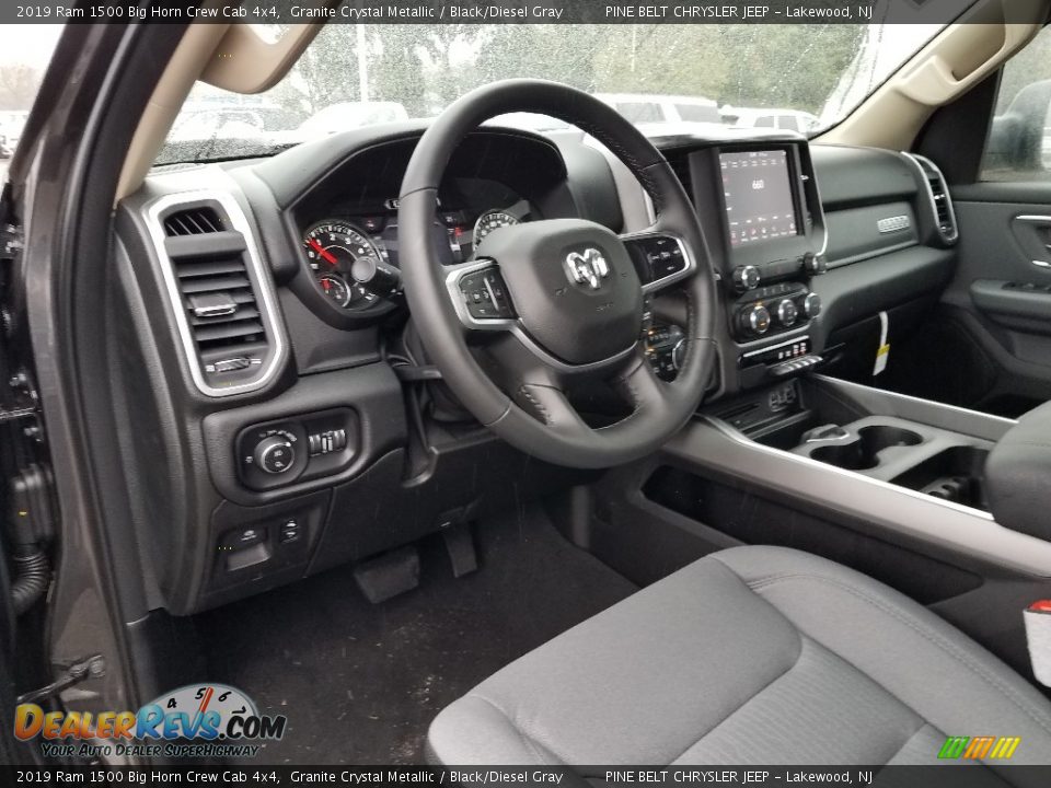 2019 Ram 1500 Big Horn Crew Cab 4x4 Granite Crystal Metallic / Black/Diesel Gray Photo #7