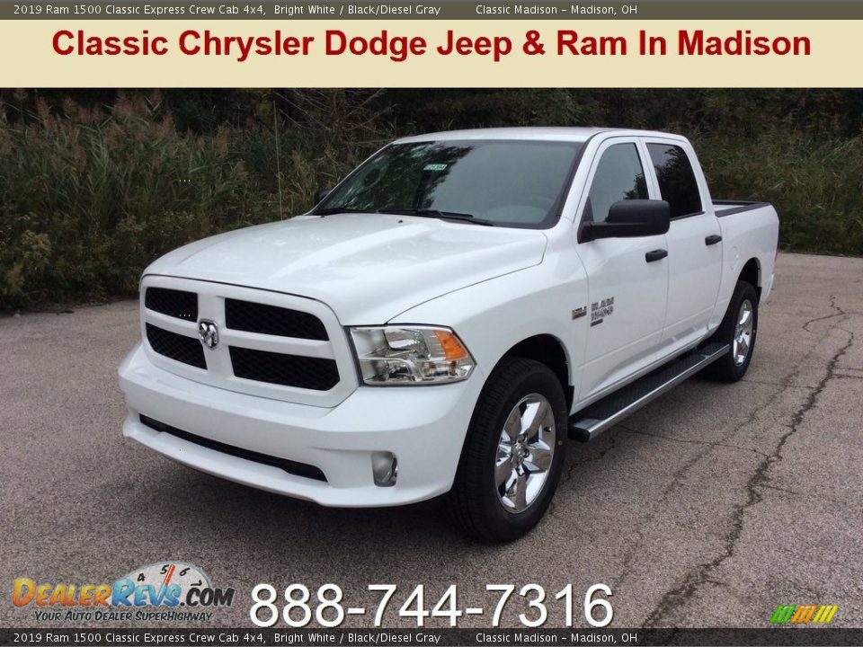 2019 Ram 1500 Classic Express Crew Cab 4x4 Bright White / Black/Diesel Gray Photo #1