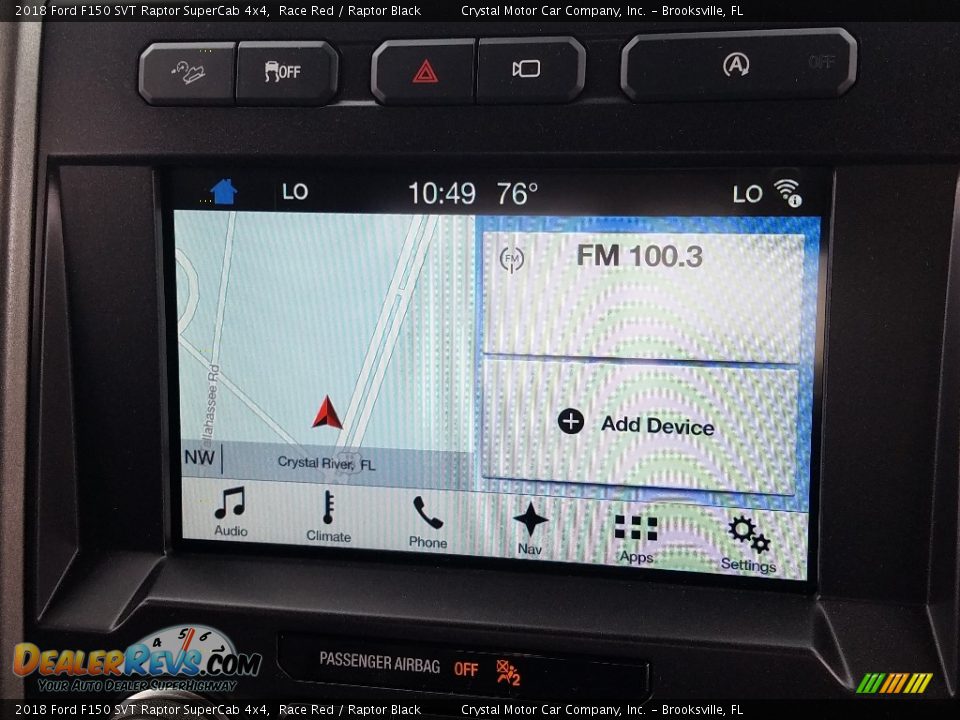 Navigation of 2018 Ford F150 SVT Raptor SuperCab 4x4 Photo #15