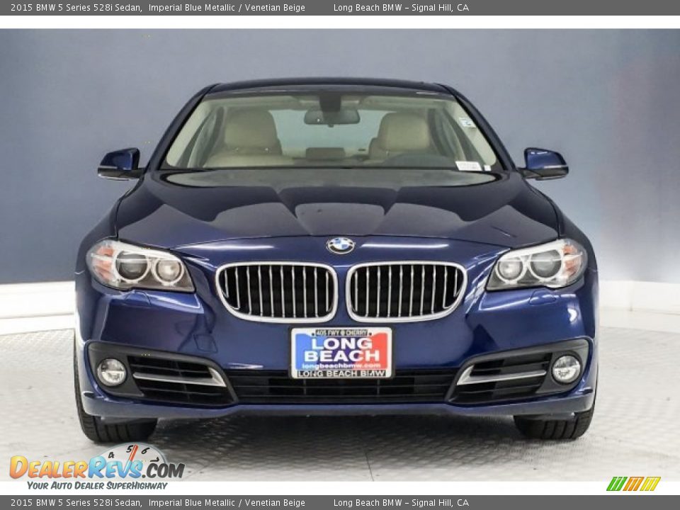 2015 BMW 5 Series 528i Sedan Imperial Blue Metallic / Venetian Beige Photo #2