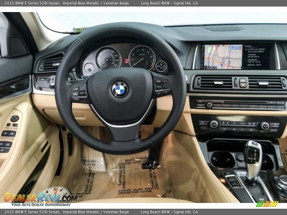 2015 BMW 5 Series 528i Sedan Imperial Blue Metallic / Venetian Beige Photo #4