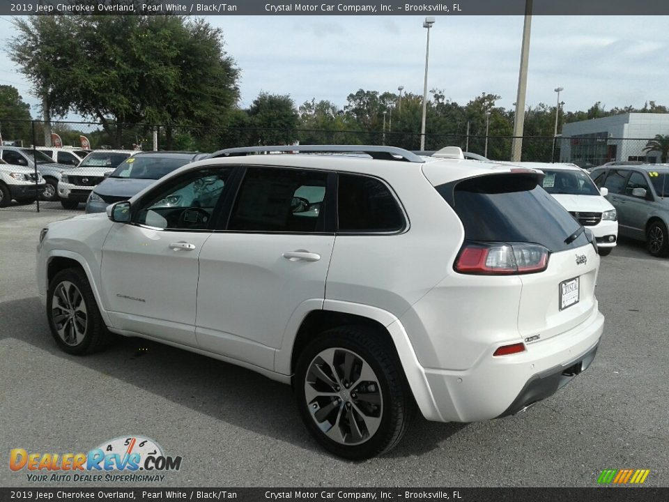 2019 Jeep Cherokee Overland Pearl White / Black/Tan Photo #3