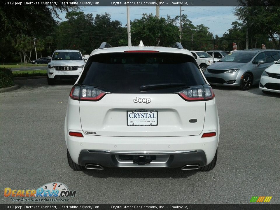 2019 Jeep Cherokee Overland Pearl White / Black/Tan Photo #4