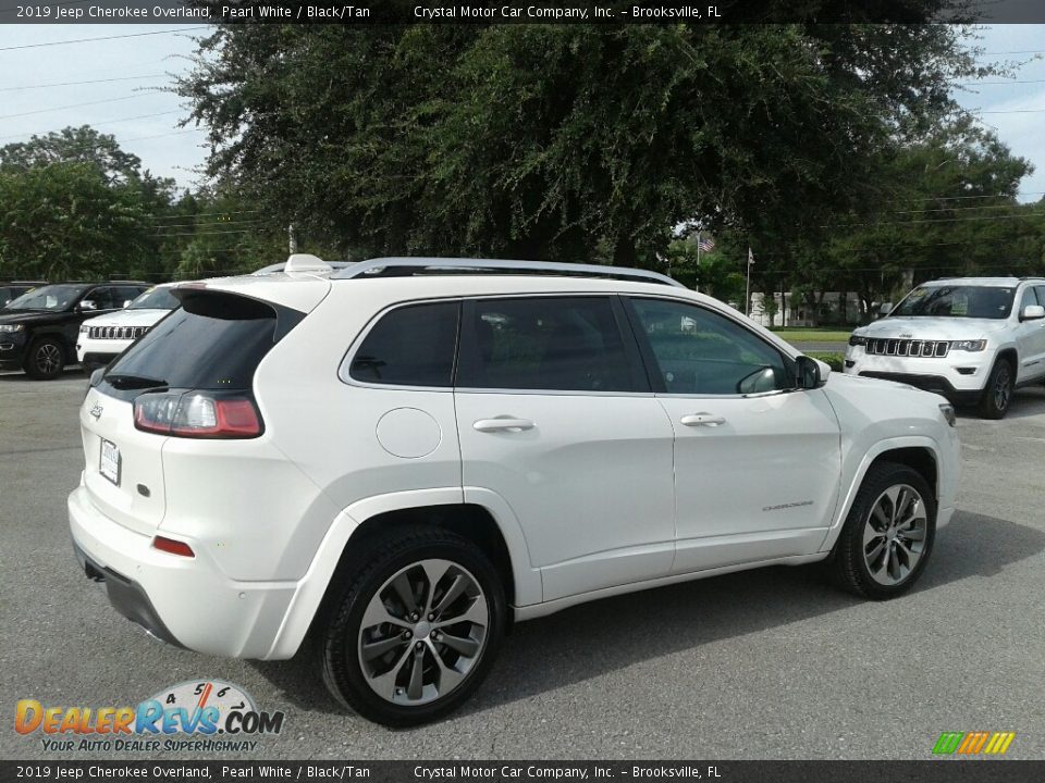 2019 Jeep Cherokee Overland Pearl White / Black/Tan Photo #5