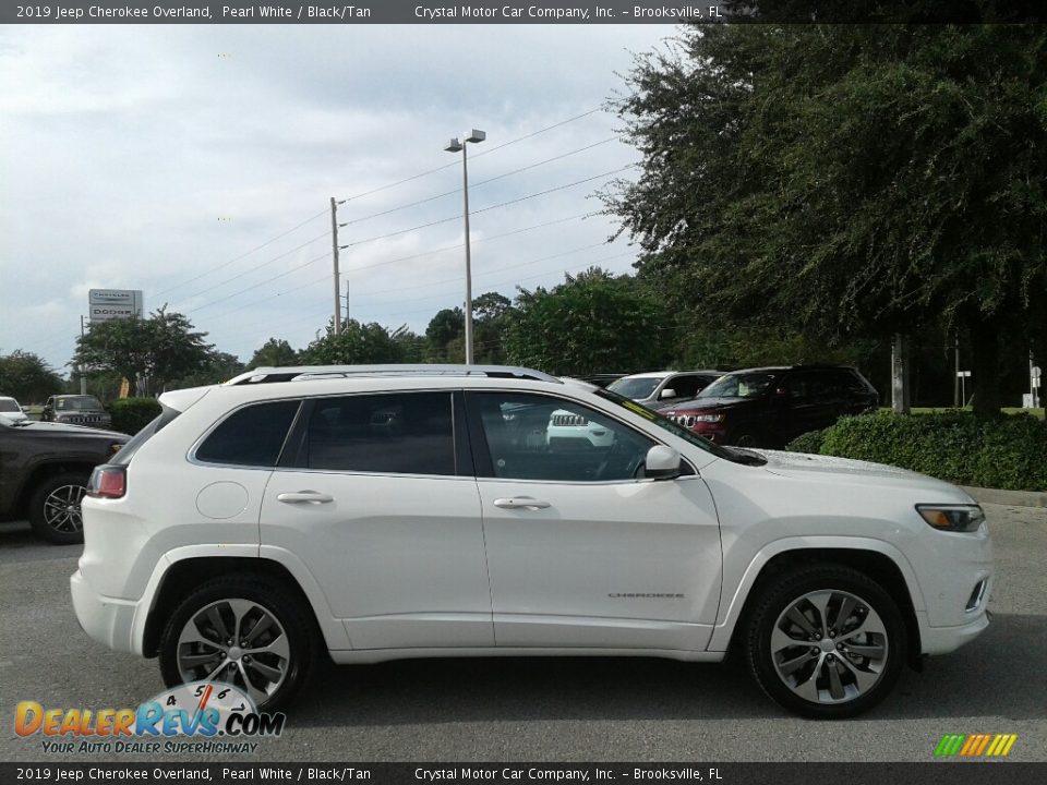 2019 Jeep Cherokee Overland Pearl White / Black/Tan Photo #6