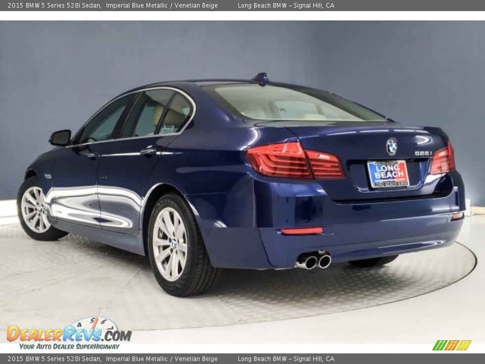 2015 BMW 5 Series 528i Sedan Imperial Blue Metallic / Venetian Beige Photo #10