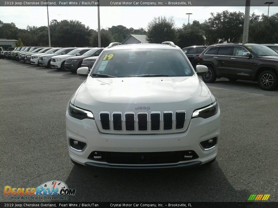 2019 Jeep Cherokee Overland Pearl White / Black/Tan Photo #8