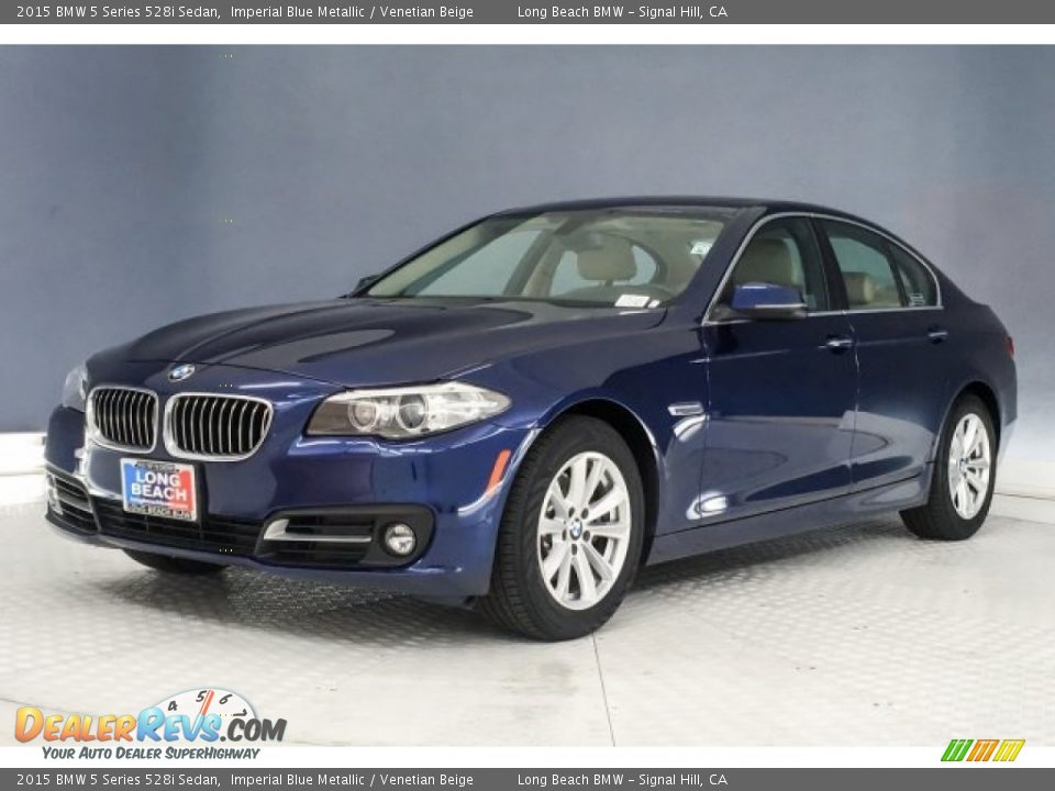 2015 BMW 5 Series 528i Sedan Imperial Blue Metallic / Venetian Beige Photo #12