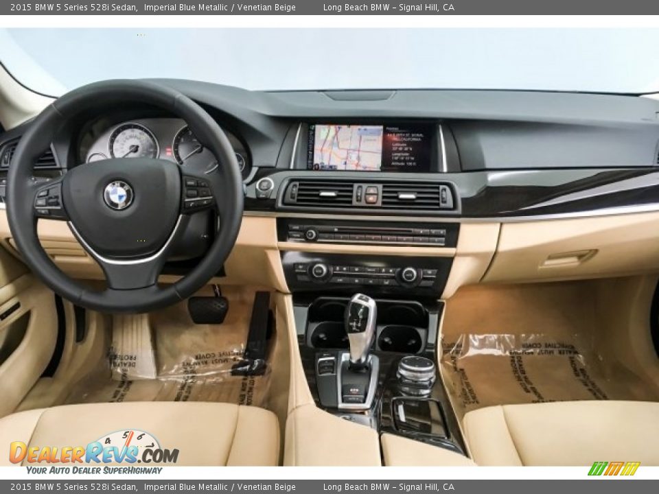 2015 BMW 5 Series 528i Sedan Imperial Blue Metallic / Venetian Beige Photo #21