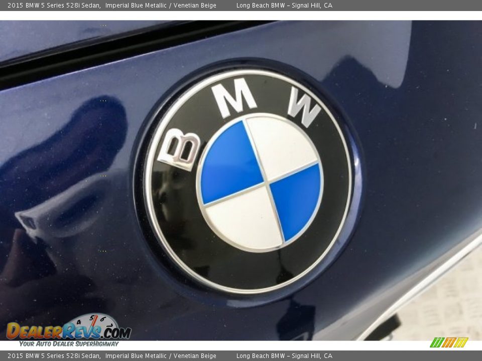 2015 BMW 5 Series 528i Sedan Imperial Blue Metallic / Venetian Beige Photo #32