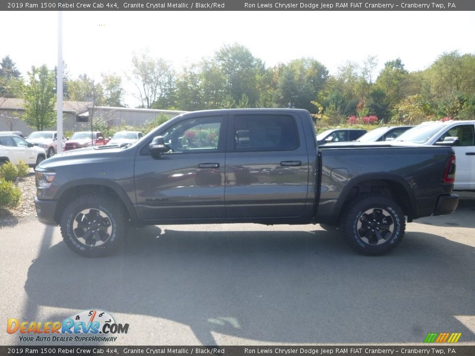 2019 Ram 1500 Rebel Crew Cab 4x4 Granite Crystal Metallic / Black/Red Photo #2
