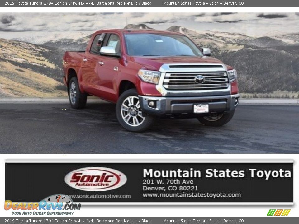 2019 Toyota Tundra 1794 Edition CrewMax 4x4 Barcelona Red Metallic / Black Photo #1