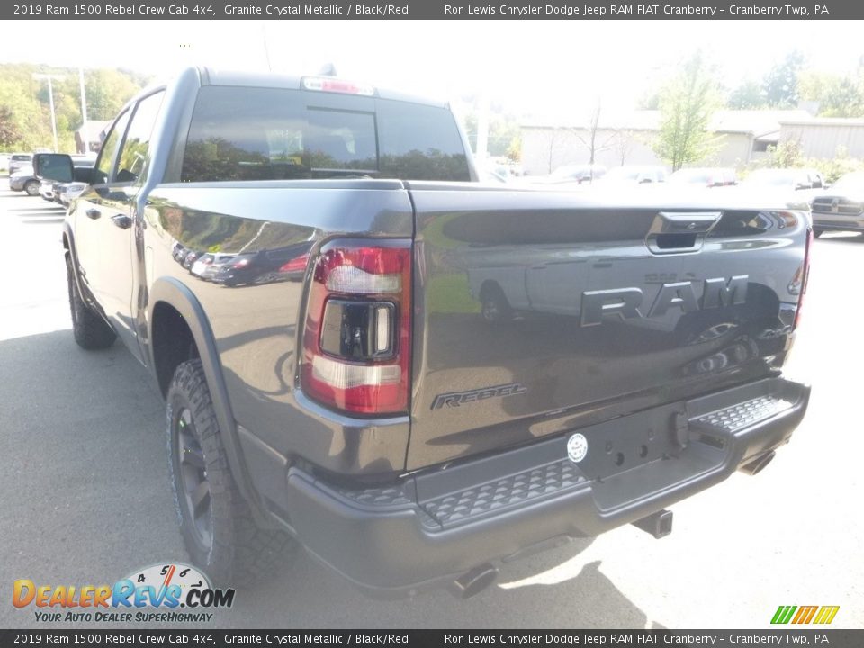 2019 Ram 1500 Rebel Crew Cab 4x4 Granite Crystal Metallic / Black/Red Photo #3