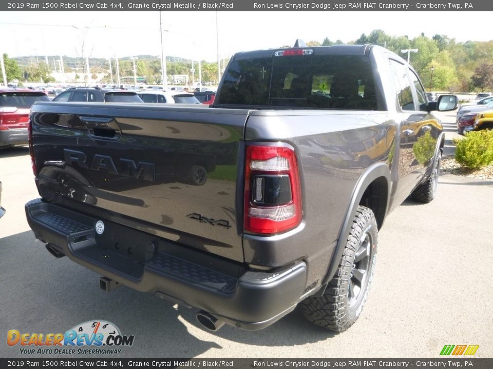 2019 Ram 1500 Rebel Crew Cab 4x4 Granite Crystal Metallic / Black/Red Photo #5