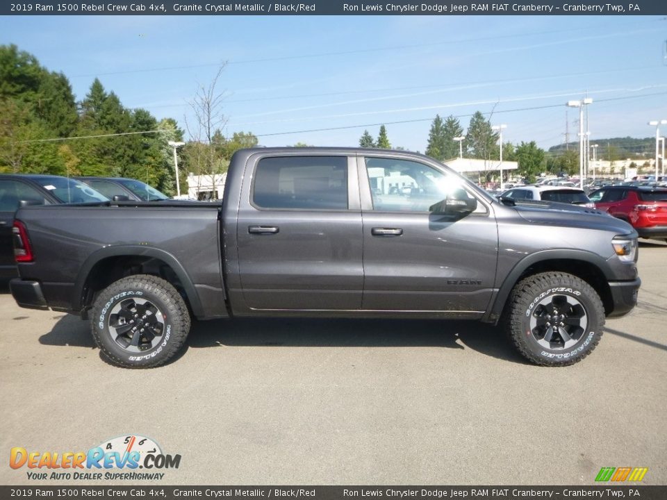 2019 Ram 1500 Rebel Crew Cab 4x4 Granite Crystal Metallic / Black/Red Photo #6