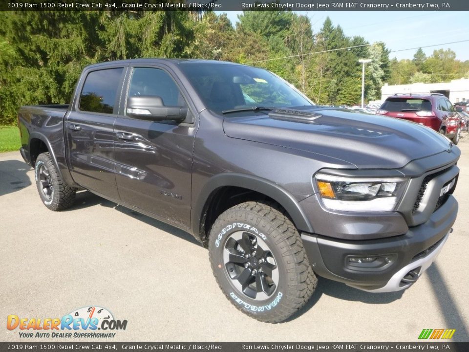 2019 Ram 1500 Rebel Crew Cab 4x4 Granite Crystal Metallic / Black/Red Photo #7