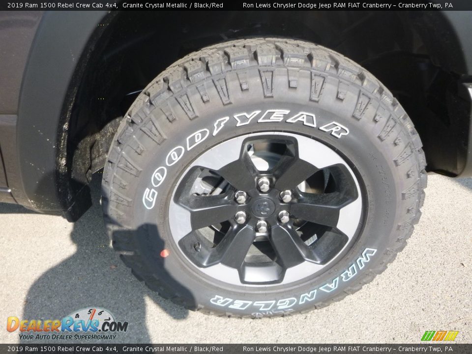 2019 Ram 1500 Rebel Crew Cab 4x4 Granite Crystal Metallic / Black/Red Photo #9