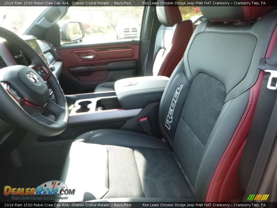 2019 Ram 1500 Rebel Crew Cab 4x4 Granite Crystal Metallic / Black/Red Photo #14