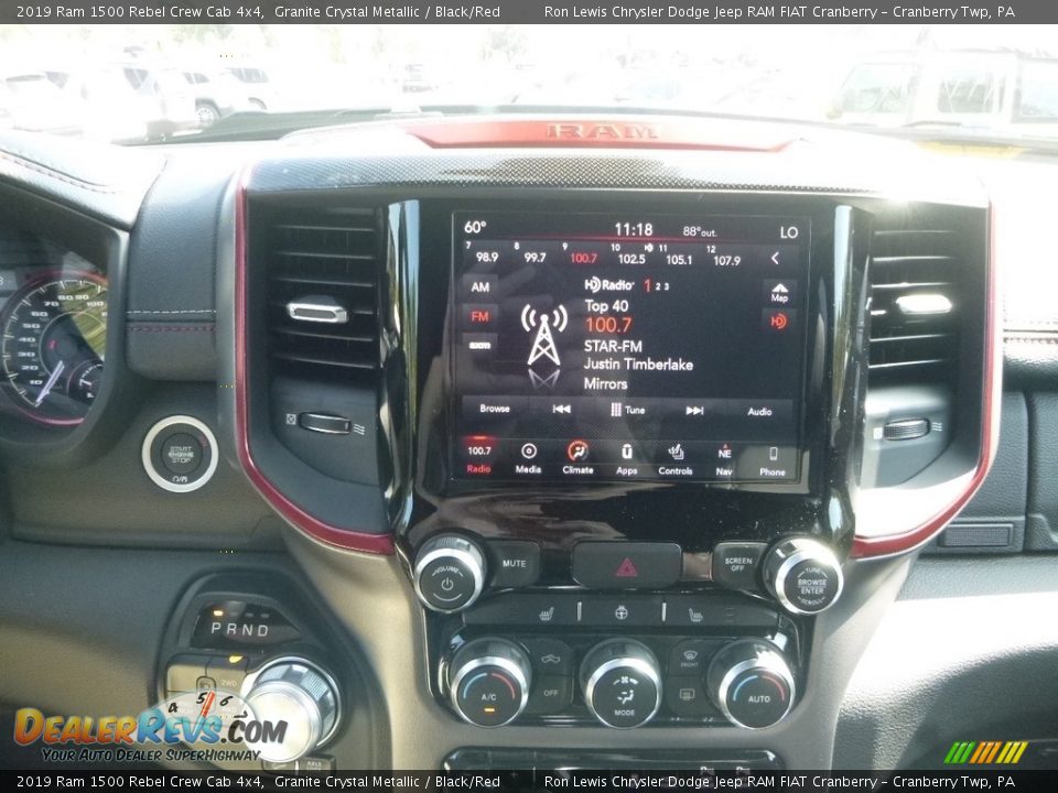 2019 Ram 1500 Rebel Crew Cab 4x4 Granite Crystal Metallic / Black/Red Photo #16