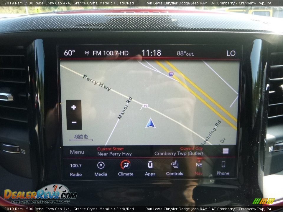 2019 Ram 1500 Rebel Crew Cab 4x4 Granite Crystal Metallic / Black/Red Photo #17