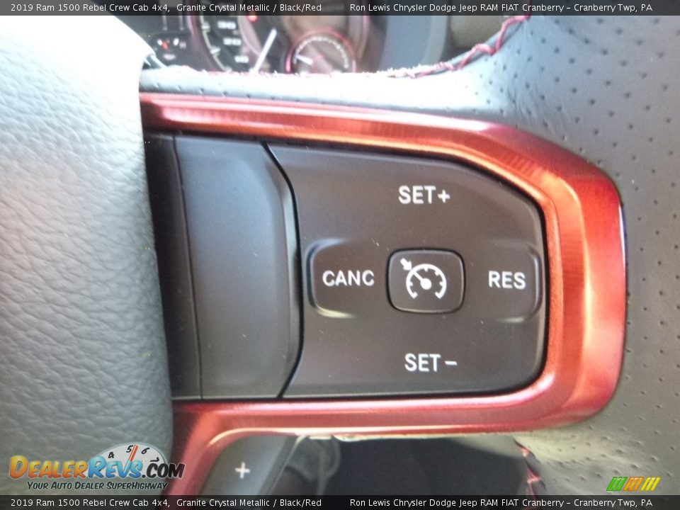 2019 Ram 1500 Rebel Crew Cab 4x4 Granite Crystal Metallic / Black/Red Photo #19
