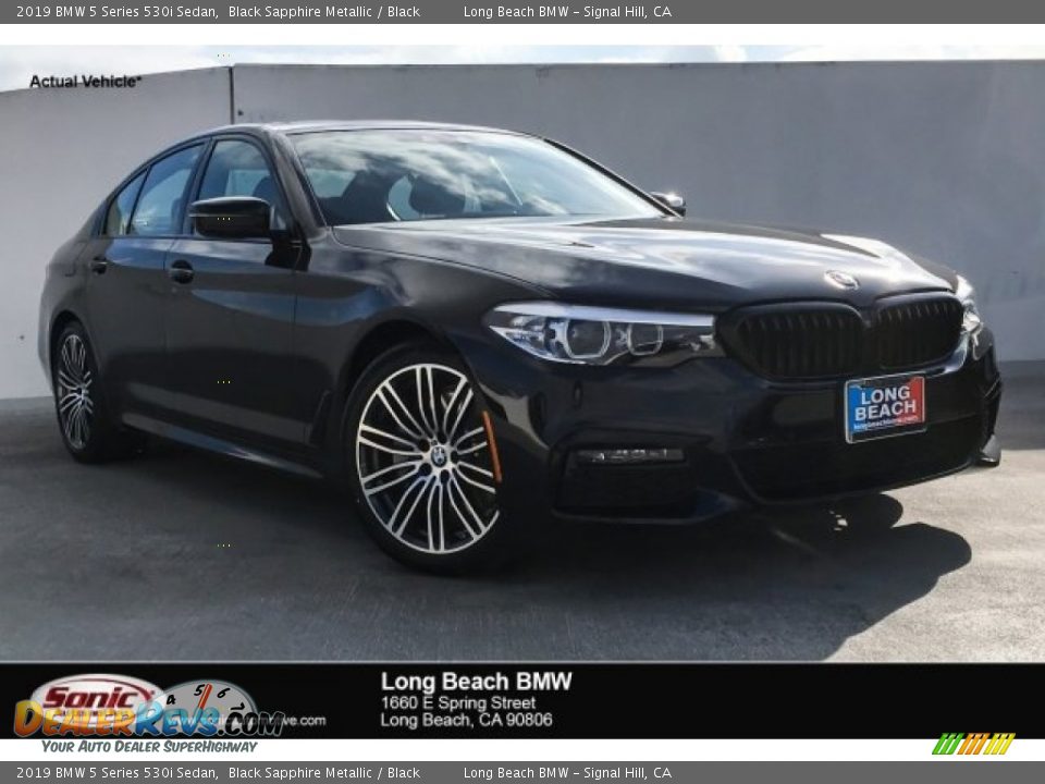 2019 BMW 5 Series 530i Sedan Black Sapphire Metallic / Black Photo #1