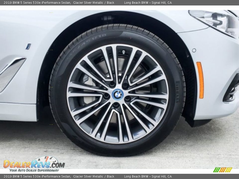 2019 BMW 5 Series 530e iPerformance Sedan Glacier Silver Metallic / Black Photo #9