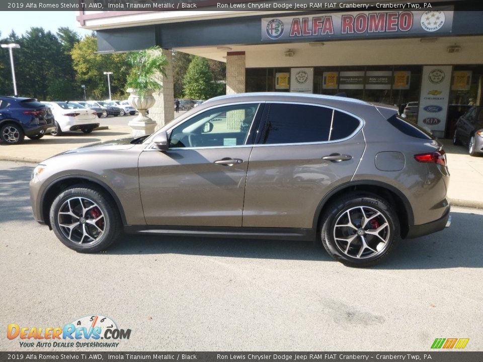 Imola Titanium Metallic 2019 Alfa Romeo Stelvio Ti AWD Photo #3