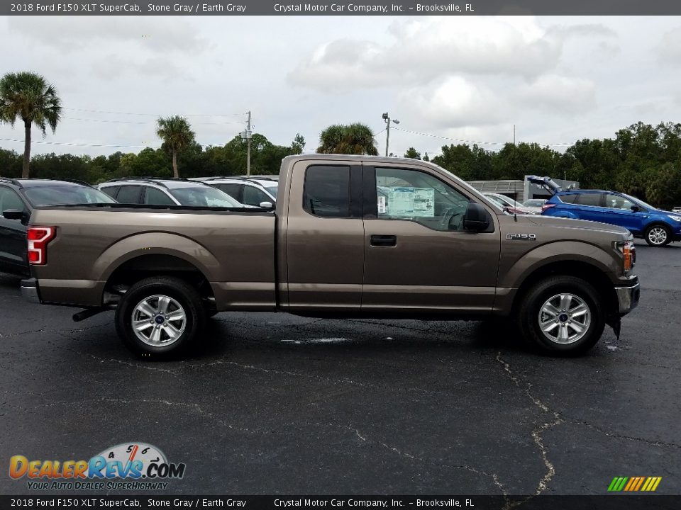 2018 Ford F150 XLT SuperCab Stone Gray / Earth Gray Photo #6